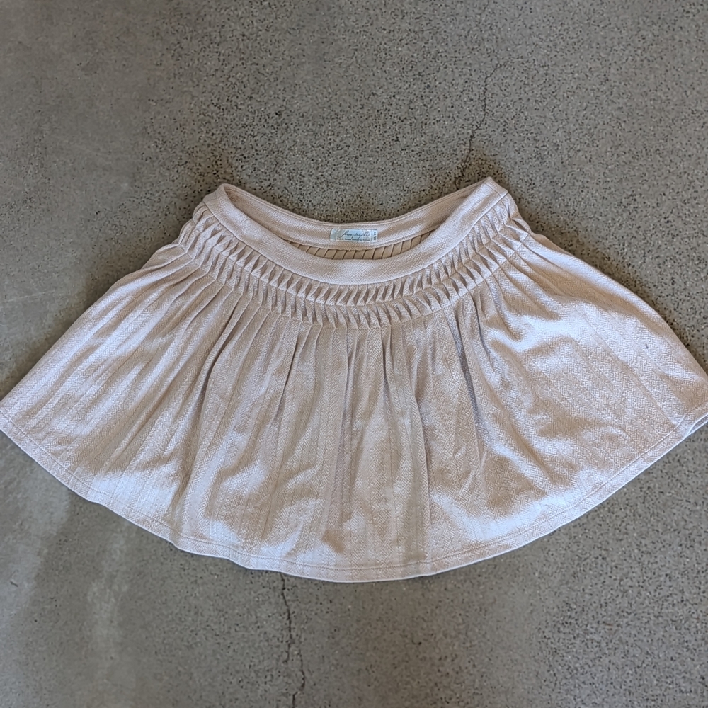 Free People Cream Mini Skirt